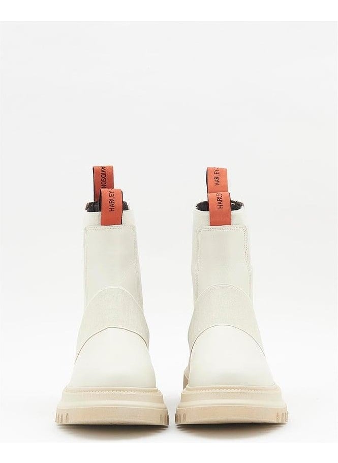 HARLEY DAVIDSON Nefud Beige Antique Leather Women's Boots  - Image 5