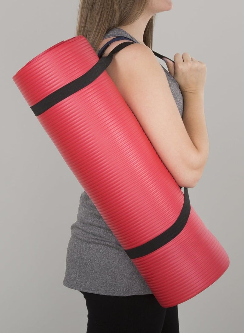 Anti-Tear Exercise Mat with Carrying Strap – Padded Comfort Mat - Image 5