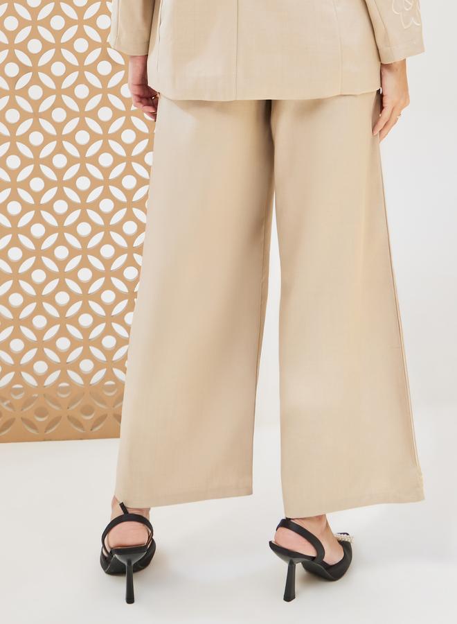Styli Styli Embroidered Wide Leg Tailored Pants  - Image 4