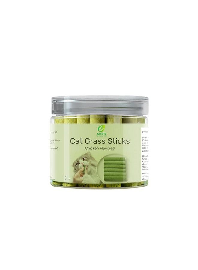 Generic Cat Grass Teething Stick for Hairball Removal and Teeth Cleaning, Cat Grass Sticks for Indoor Cats, Chicken Flavored Hairball Treats for Cats, Natural Cat Dental Treat  - Image 5