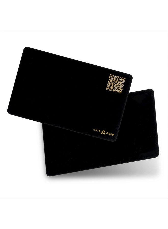 CUIR ALLY Customizable NFC Business Card - Black with Gold Foil Name Printing - Tap or QR scan to Share Contact Instanty - Digital Visiting Card for Smart Networking - Image 1