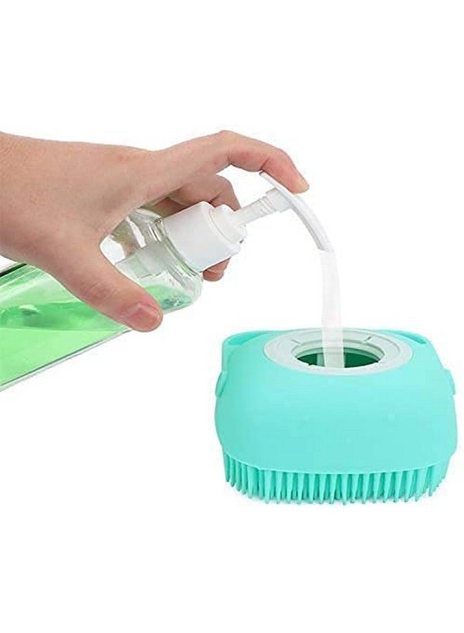 شريجي فرشاة استحمام ناعمة من السيليكون مع موزع شامبو للاستخدام أثناء الاستحمام، تنظيف عميق وتدليك لطيف وتقشير الجلد للأطفال والرجال والنساء (متعددة الألوان) - Image 3