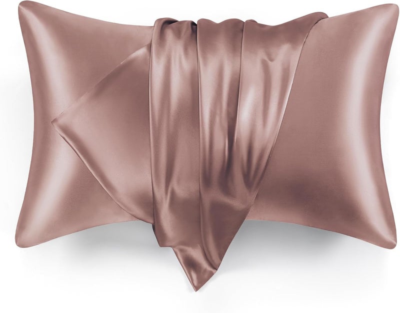 Globally engineered build King Size Satin Pillowcase Set of 2, Similar to Silk Pillow Cases, Satin Cooling Pillow Covers for Hair and Skin with Envelope Closure, 20x36 inches,Burlwood Flexible use switching - Image 1
