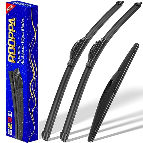 Rooppa 3 wipers Replacement for 2016-2020 2021 2022 Honda HRV HR-V, Windshield Wiper Blades Original Equipment Replacement - 26"/18"/10" (Set of 3) U/J HOOK - Image 1