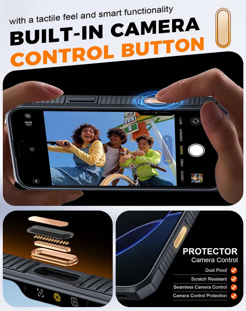 Vizvera for iPhone 16 Pro Max Case Wallet RFID [Cards Holder][Camera Control][Camera Cover] Full Body Rugged Shockproof Silicone Protective Phone Case for iPhone 16 Pro Max 6.9"(Black) - Image 5