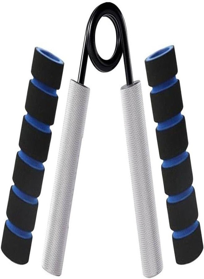Shopeleven 100 LB Hand Grip Strengthener | Metal Hand Gripper | Wrist & Forearm Exerciser for Men | Silver - Image 1