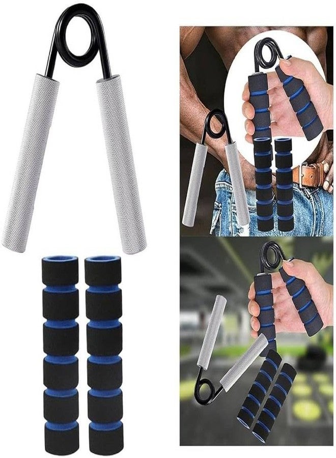 Shopeleven 100 LB Hand Grip Strengthener | Metal Hand Gripper | Wrist & Forearm Exerciser for Men | Silver - Image 3