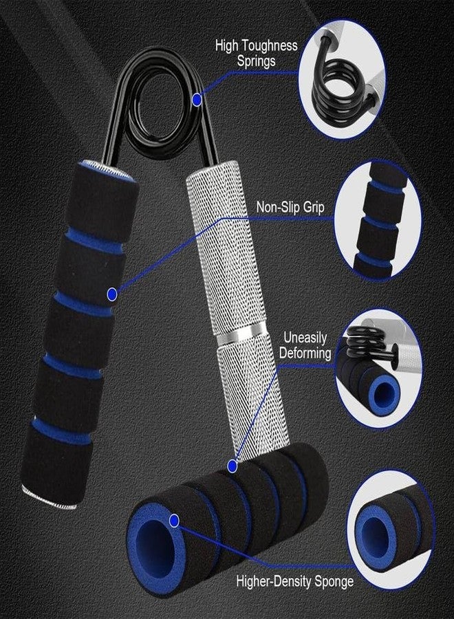Shopeleven 100 LB Hand Grip Strengthener | Metal Hand Gripper | Wrist & Forearm Exerciser for Men | Silver - Image 2