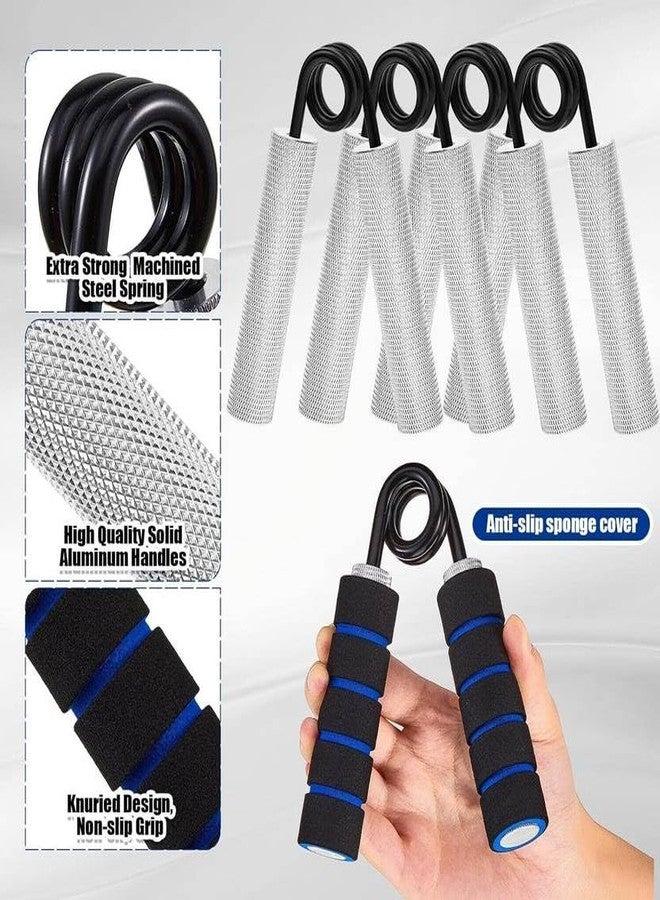 Shopeleven 100 LB Hand Grip Strengthener | Metal Hand Gripper | Wrist & Forearm Exerciser for Men | Silver - Image 4