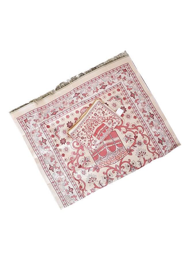 Prayer Rugs Polyester With A Bag   Burgundy Multi Color 