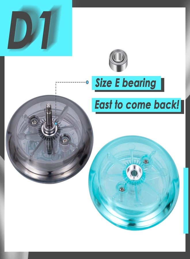 MAGICYOYO Looping Yoyo D1 Responsive Yoyo for Kids - 2A Loop Yo-yo for Beginner, Starter Yo Yo Easy to Play Basic String Tricks Yo Yo with 12 Strings, 2 Bags, 2 Gloves(Crystal Black and Crystal Blue) - Image 5