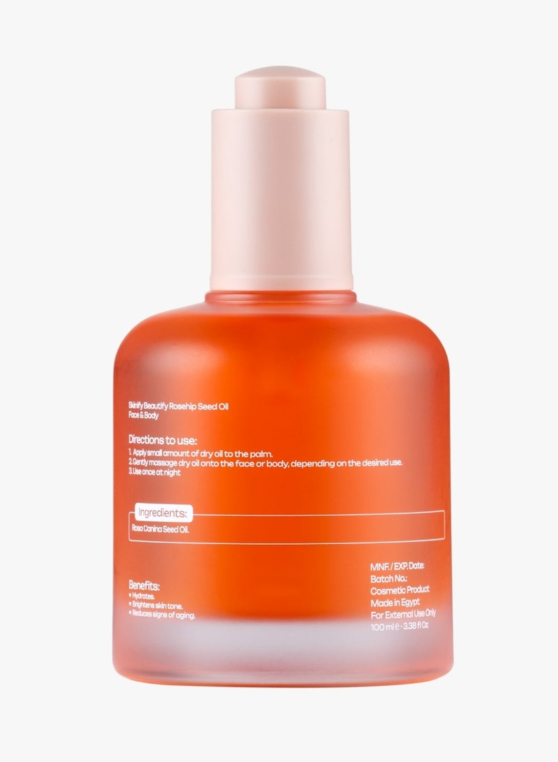 Skinify Beautify Rosehip Seed Oil Face & Body 100 ml - Image 2