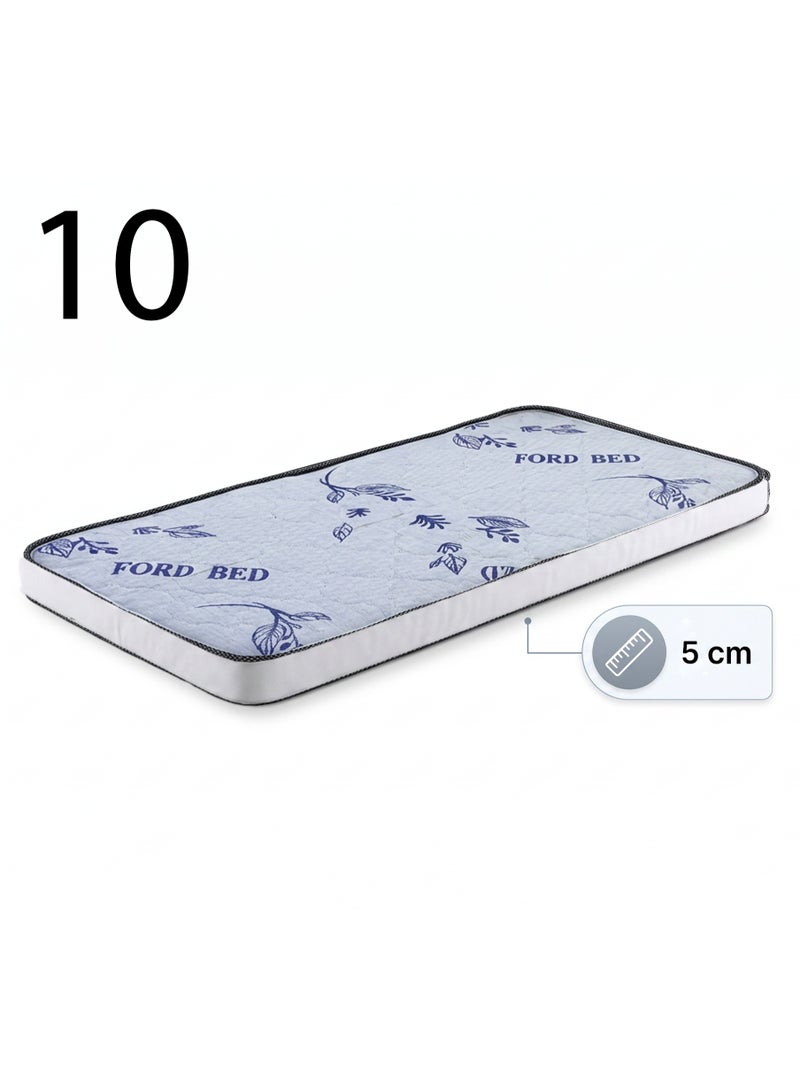 Premium Baby Travel Cot Mattress, 120 × 60 cm, 5 cm Thick – Padded, Breathable & Hypoallergenic (Mattress Only) - Image 1