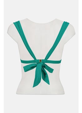 RIVER ISLAND Women Embroidered Lightly Padded Bra, Green  - Image 2