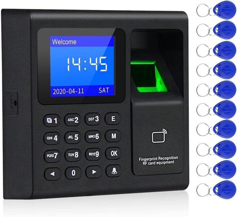 Attendance Machine Fingerprint Attendance Machine Intelligent Biometric Fingerprint Time Attendance Machine Time Clock Recorder Device Employee - Image 1
