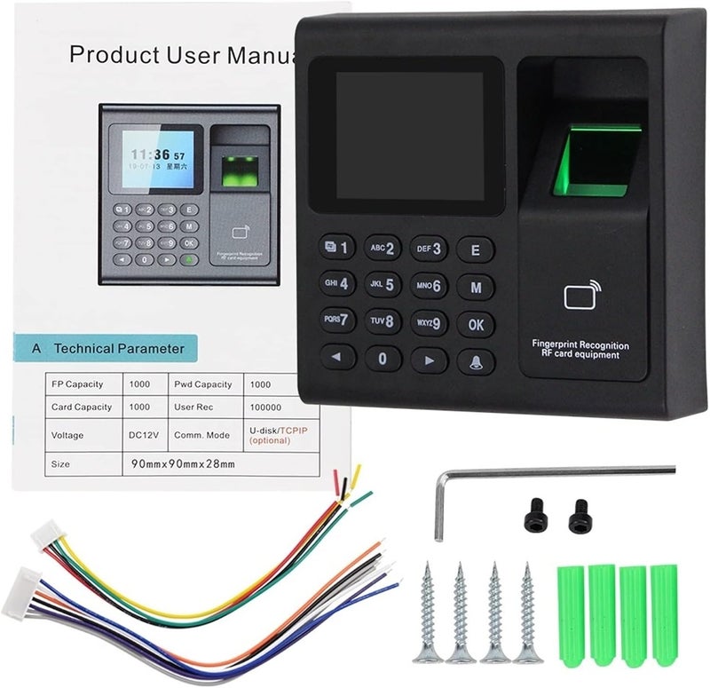 Attendance Machine Fingerprint Attendance Machine Intelligent Biometric Fingerprint Time Attendance Machine Time Clock Recorder Device Employee - Image 2