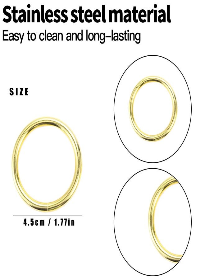 CYRYLC 40 Pcs Gold Napkin Rings - Metal Napkin Ring(Round) Stainless Steel Napkin Rings for Table Settings Wedding Christmas Party Dinner Table - Image 2