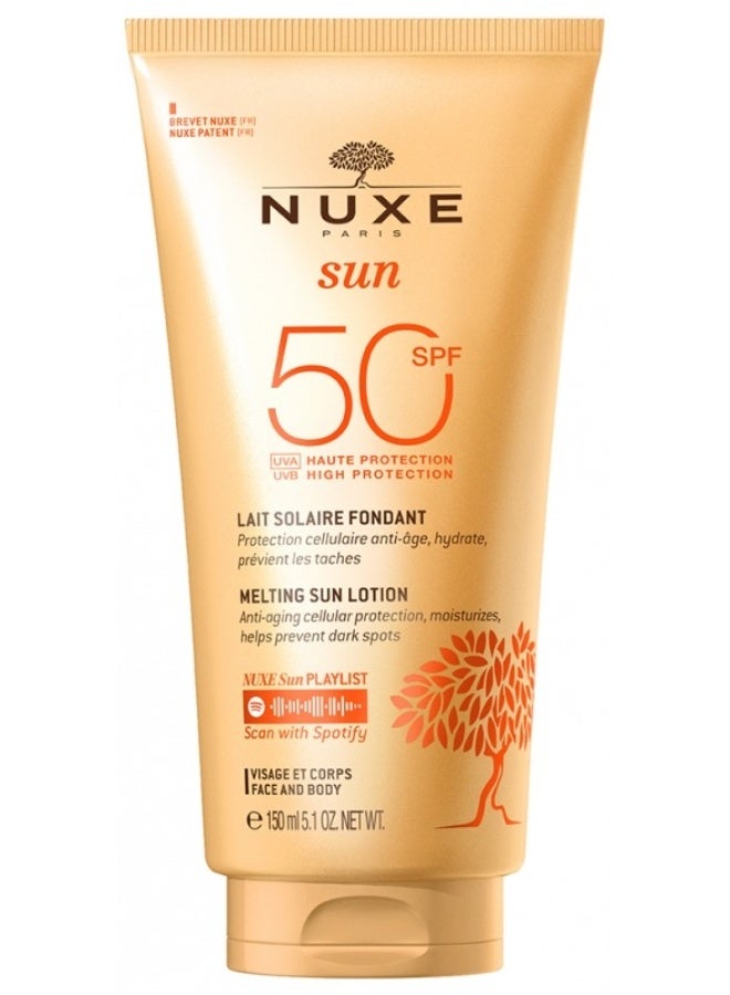 Nuxe Sun Melting Lotion High Protection Face and Body SPF50 150ml - Image 1
