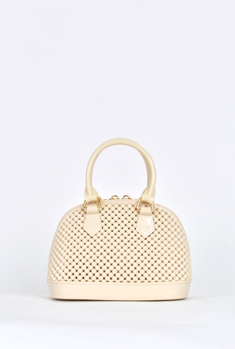Elatae Women's Shoulder Strap Silicone Crossbody Bag Beige 26565  - Image 1