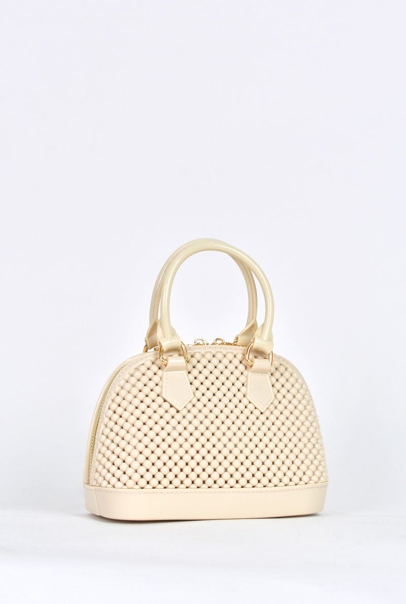 Elatae Women's Shoulder Strap Silicone Crossbody Bag Beige 26565  - Image 3