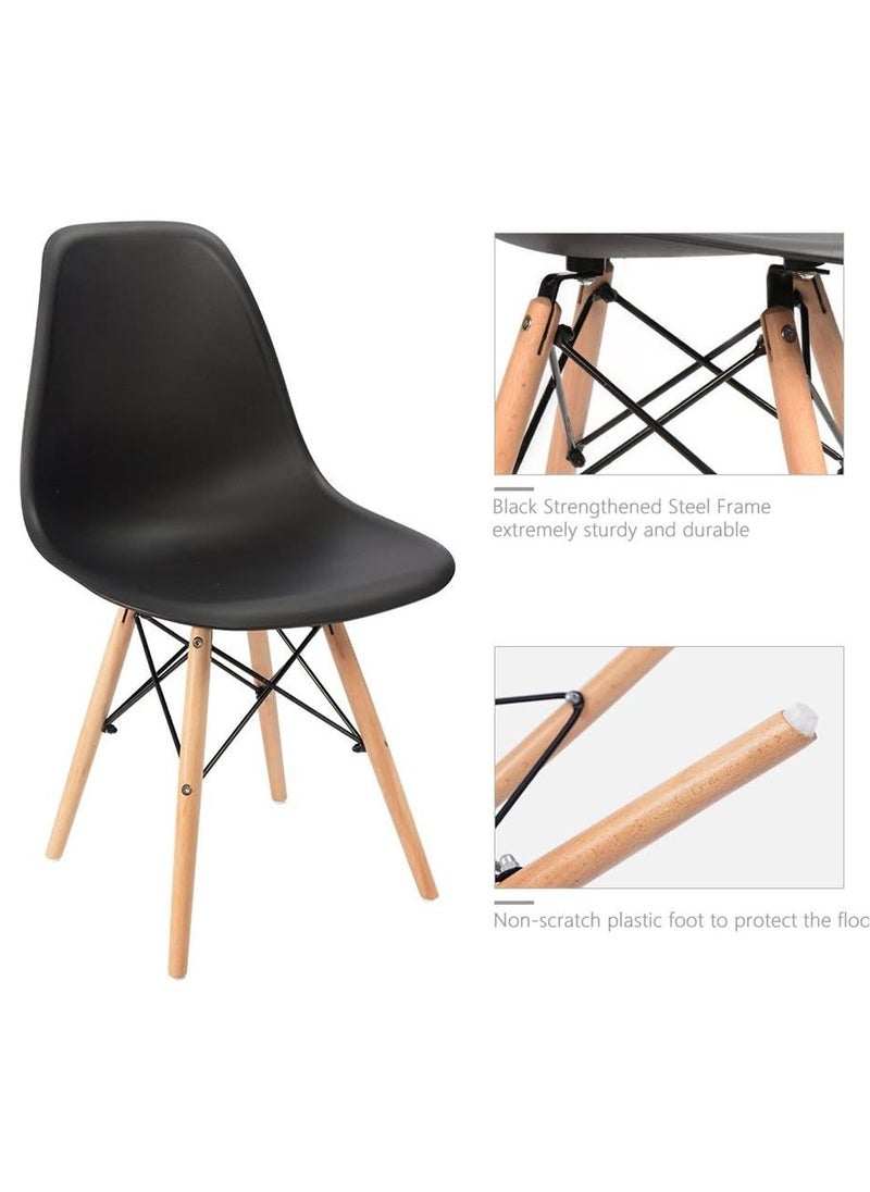 Mahmayi Mahmayi Cenare Dining Set (Dining Table With 2 X Plastic Chair) Black  - Image 3