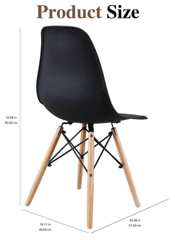 Mahmayi Mahmayi Cenare Dining Set (Dining Table With 2 X Plastic Chair) Black  - Image 5