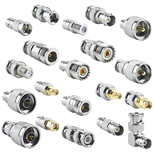 YOTENKO 20pcs BNC Connector Kits BNC to SMA/BNC to BNC/BNC to UHF/BNC to N/BNC to F RF Coax BNC Adapter Male to Female Cable Converter - Image 1