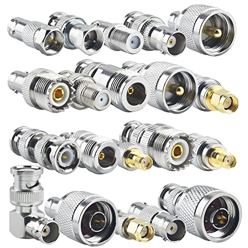 YOTENKO 20pcs BNC Connector Kits BNC to SMA/BNC to BNC/BNC to UHF/BNC to N/BNC to F RF Coax BNC Adapter Male to Female Cable Converter - Image 4