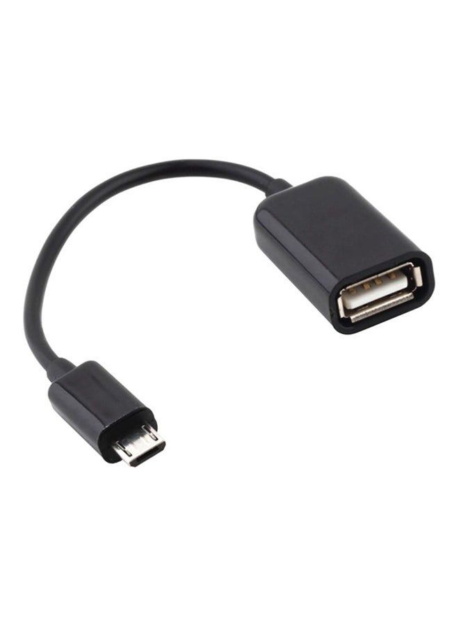 محول كابل OTG من USB أنثى إلى Micro USB لجهاز سامسونج جالاكسي تاب 3 10.1 أسود