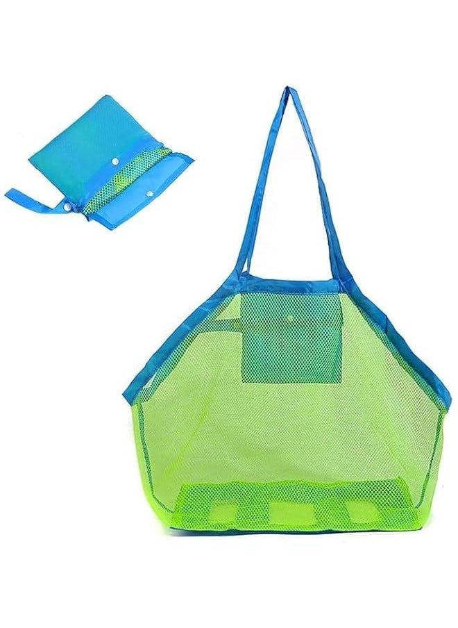 HOOKOR Mesh Beach Bag Extra Large Beach Bags and Totes Tote Backpack Toys Towels Sand Away For Holding Beach Toys Children' Toys Market Grocery Picnic Tote  - Image 1