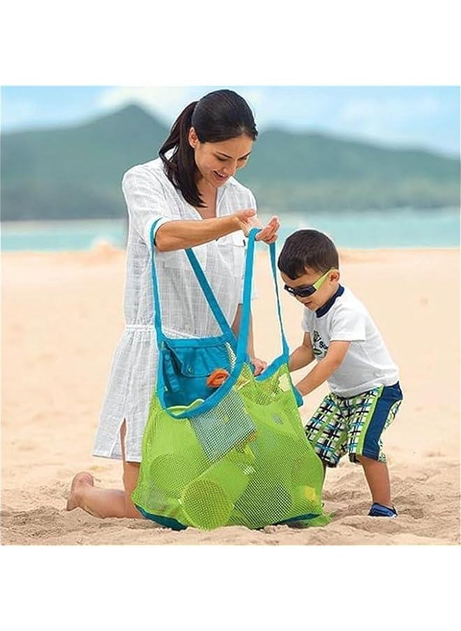 HOOKOR Mesh Beach Bag Extra Large Beach Bags and Totes Tote Backpack Toys Towels Sand Away For Holding Beach Toys Children' Toys Market Grocery Picnic Tote  - Image 5