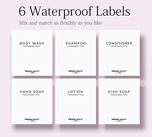 Gails Willing Frosted Heavy Duty Shampoo and Conditioner Bottles, Apothecary Dispenser Bamboo Pump, Refillable Shampoo Bottles for Shampoo Lotion Oil Shower Soap Hand Soap and Dish Soap (Matte Amber) - Image 4