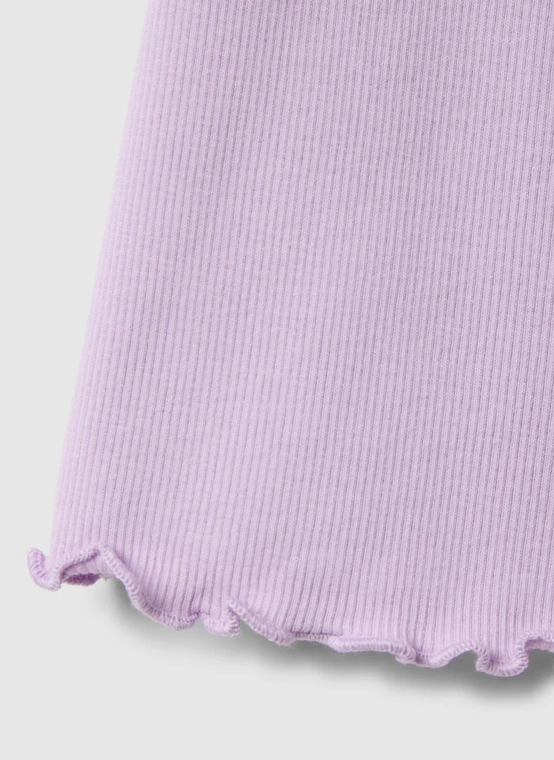 Ovs  OVS Girls' Regular Fit Purple Stretch Cotton T-Shirt for Kids | Best Price UAE