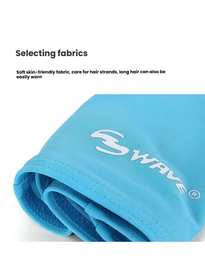 وايف WAVE Swimming Cap - Waterproof Silicone Sport Swim Hat with Ear Protection, Extra-Large Design for Long Hair, Unisex Adult Swim Cap for Men and Women - Image 4