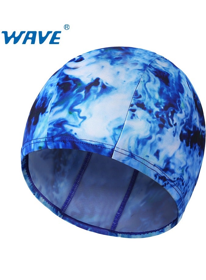 وايف WAVE Swimming Cap - Waterproof Silicone Sport Swim Hat with Ear Protection, Extra-Large Design for Long Hair, Unisex Adult Swim Cap for Men and Women - Image 1