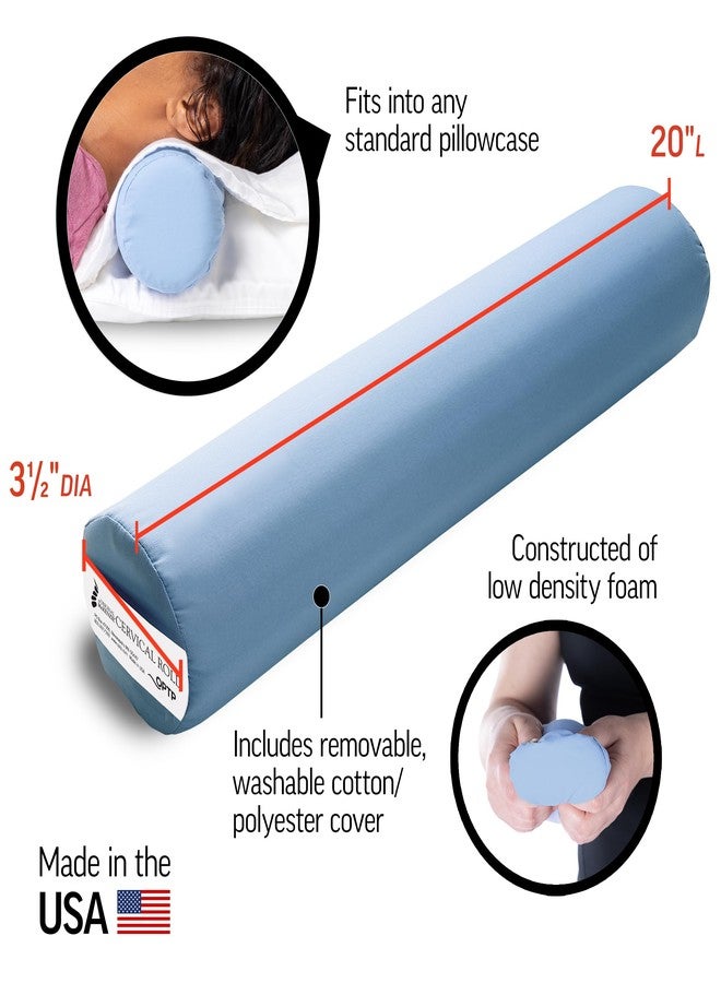 OPTP The Original McKenzie Cervical Roll, 20" Neck Support Pillow to Relieve Neck and Back Pain - Round Pillow for Improved Sleeping Support and Cervical Pain Relief - Made in The USA - Image 3