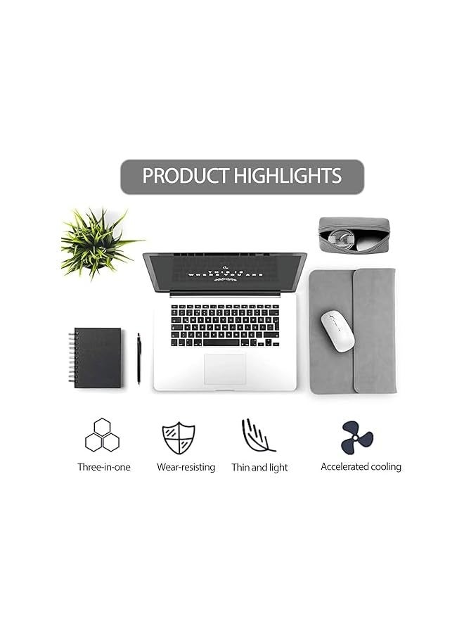 YARDHOBI 13-14 Inch Laptop Stand Sleeve Case, 13-14 Inch Computer Bag with 3 Adjustable Angle Laptop Stand, Faux Suede Leather for 13-14 Inch MacBook Air Pro Retina 13-14 Inch Surface Pro with Pouch (Gray) - Image 3