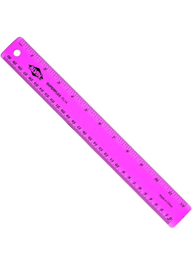 Alvin Alvin FL14 Plastic Superflex Ruler Flexible and Virtually Indestructible  12 Inches  - Image 1