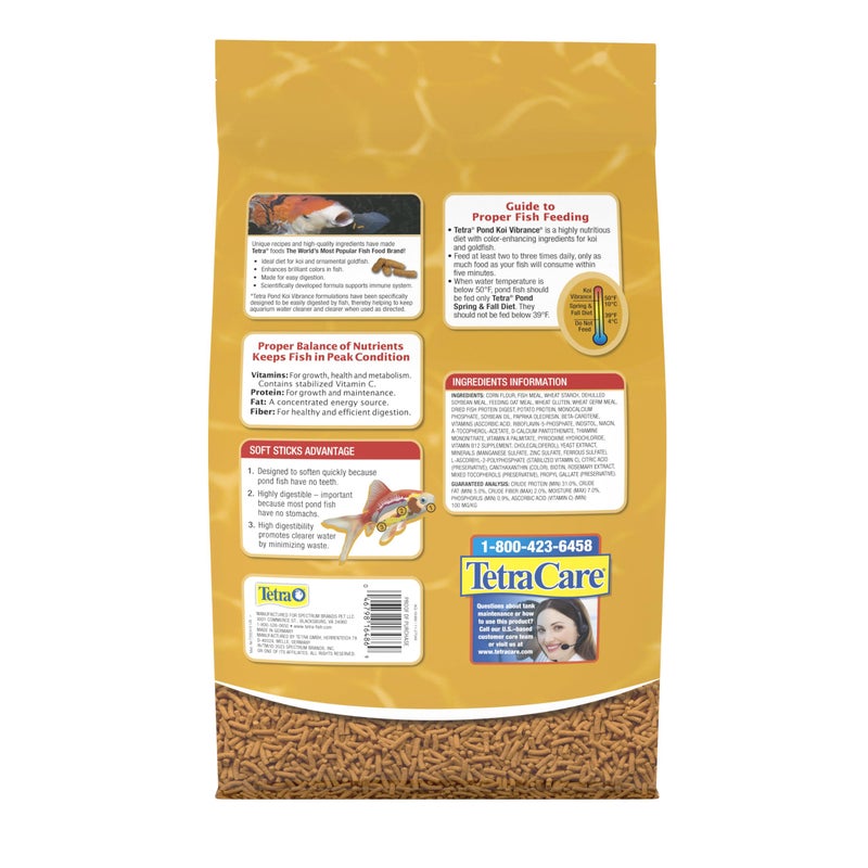 TetraPond Koi Vibrance, Soft Sticks, Easy to Digest Floating Pond Food, 5.18 lbs - Image 3