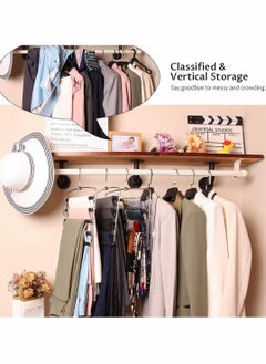 KASTWAVE Pants Hangers 5 Layers Multi Trouser Hangers Space Saving Hangers Stainless Steel Non-Slip Foam Padded Swing Arm for Pants, Trousers, Jeans, Scarves, Skirt  - Image 4