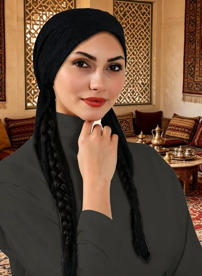 Take Two Black Plain Hijab