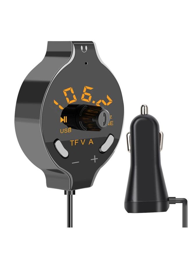 Thoraya Q8S Wireless Handsfree BT FM Transmitter MP3 Player Car Kit 2 USB Chargers  - Image 2