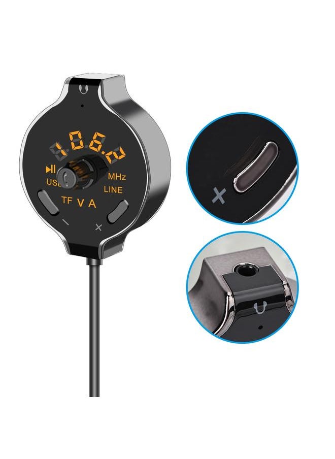 Thoraya Q8S Wireless Handsfree BT FM Transmitter MP3 Player Car Kit 2 USB Chargers  - Image 4