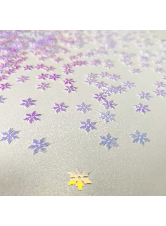E-ASUM 2000 Pieces Snowflakes Party Glitter PVC Confetti for Christmas Table Confetti Glitter for Winter Snowfield Wonderland Xmas Party Supplies DIY Craft Projects Party Decorations - Image 3