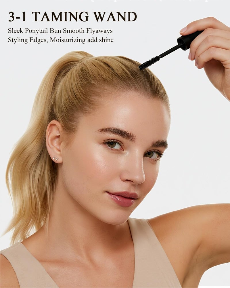 ANWOOR 5pcs Hair Styling Kit: Non-Greasy Hair Wax Stick, Flyaway Finishing Stick & 3pcs Slick Back Hair Brushes - Flyaways Control, Smooths Frizz & Defines Edges - Styling Accessories for Women, Kids & Men - Image 5