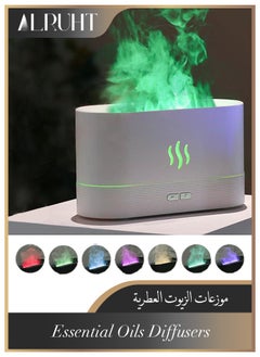 180ml Aromatherapy, Hanging Flame Air Aroma Diffuser, Humidifier with Auto-Off Protection, Upgraded 7 Flame Color, Noiseless Essential Oil Diffuser for Home, Office, Yoga