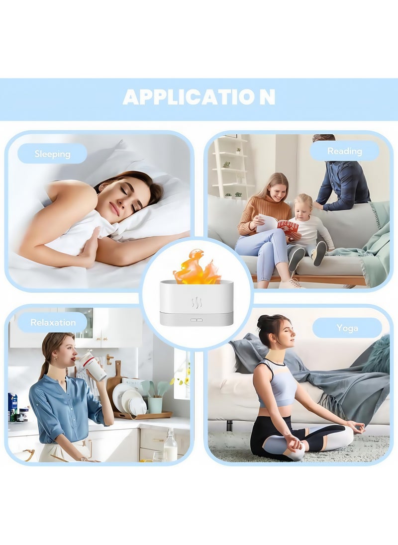 Alruht - 180ml Aromatherapy, Hanging Flame Air Aroma Diffuser, Humidifier with Auto-Off Protection, Upgraded 7 Flame Color, Noiseless Essential Oil Diffuser for Home, Office, Yoga - Image 1