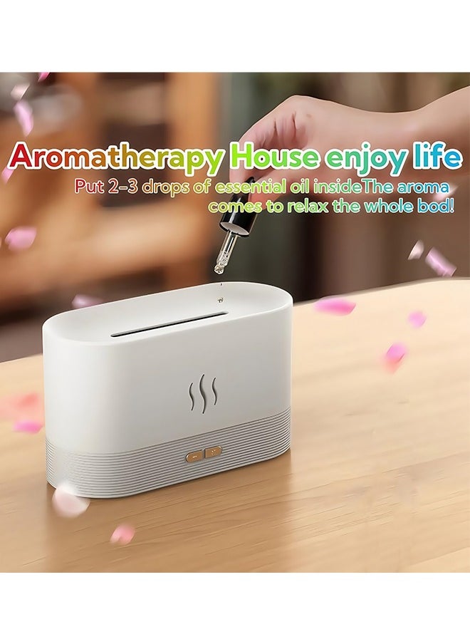 Alruht - 180ml Aromatherapy, Hanging Flame Air Aroma Diffuser, Humidifier with Auto-Off Protection, Upgraded 7 Flame Color, Noiseless Essential Oil Diffuser for Home, Office, Yoga - Image 1