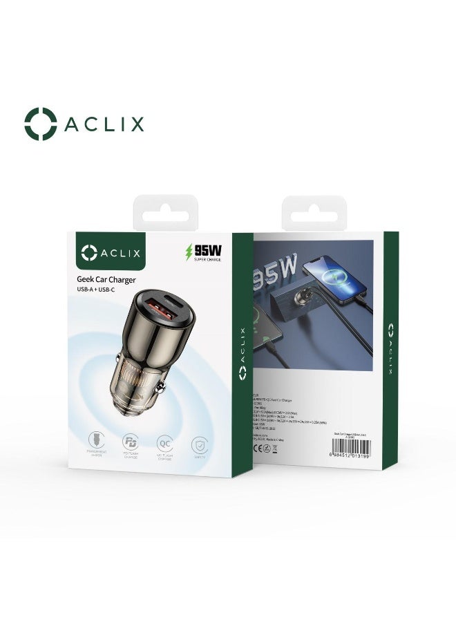 ACLIX ACLIX Dual USB-C and USB-A Car Charger,  95W PD Fast Charging - Image 4