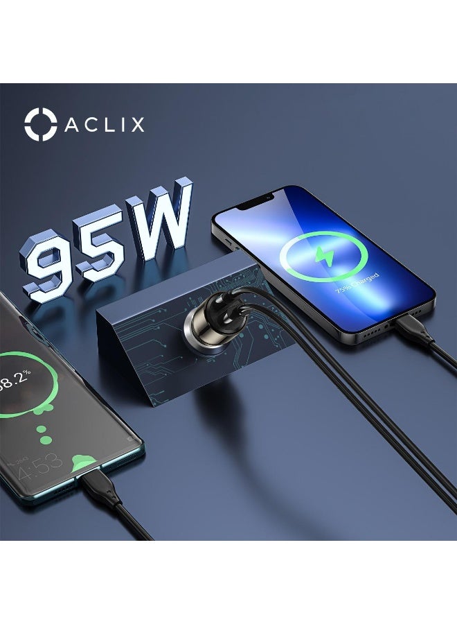 ACLIX ACLIX Dual USB-C and USB-A Car Charger,  95W PD Fast Charging - Image 5
